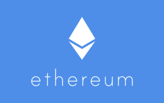 ETH logo with blue background
