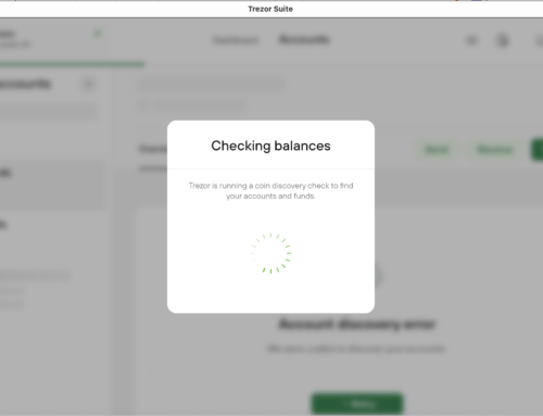 Trezor Checking Balances – Trezor appears Frozen or Stuck