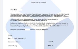 fake blockchain letter