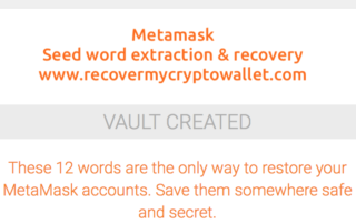 Metamask wallet extraction and recovery