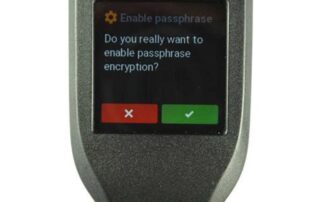 Enabling a passphrase on a Trezor wallet